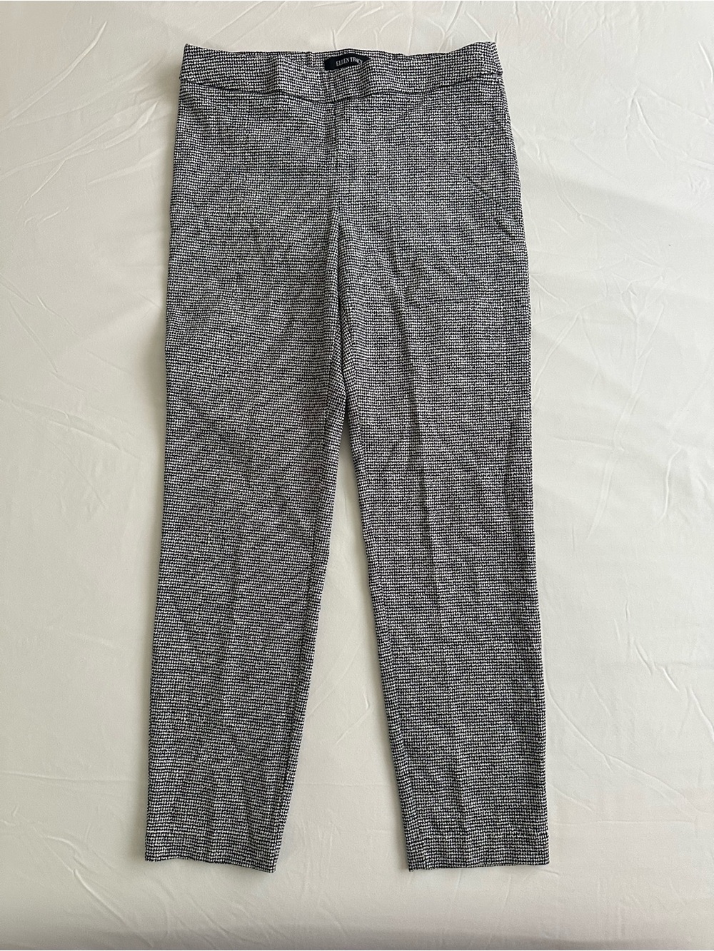 Ellen Tracy Black & White Micro-Pattern Pants